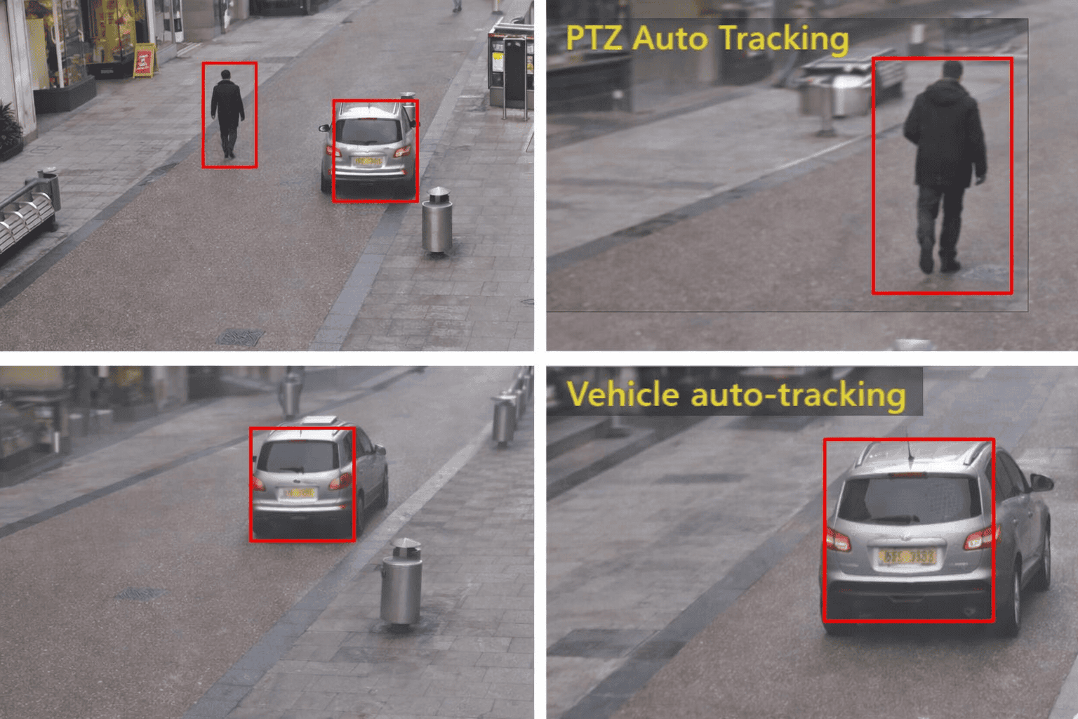 Autotracking kan følge gjenstander som mennesker og biler