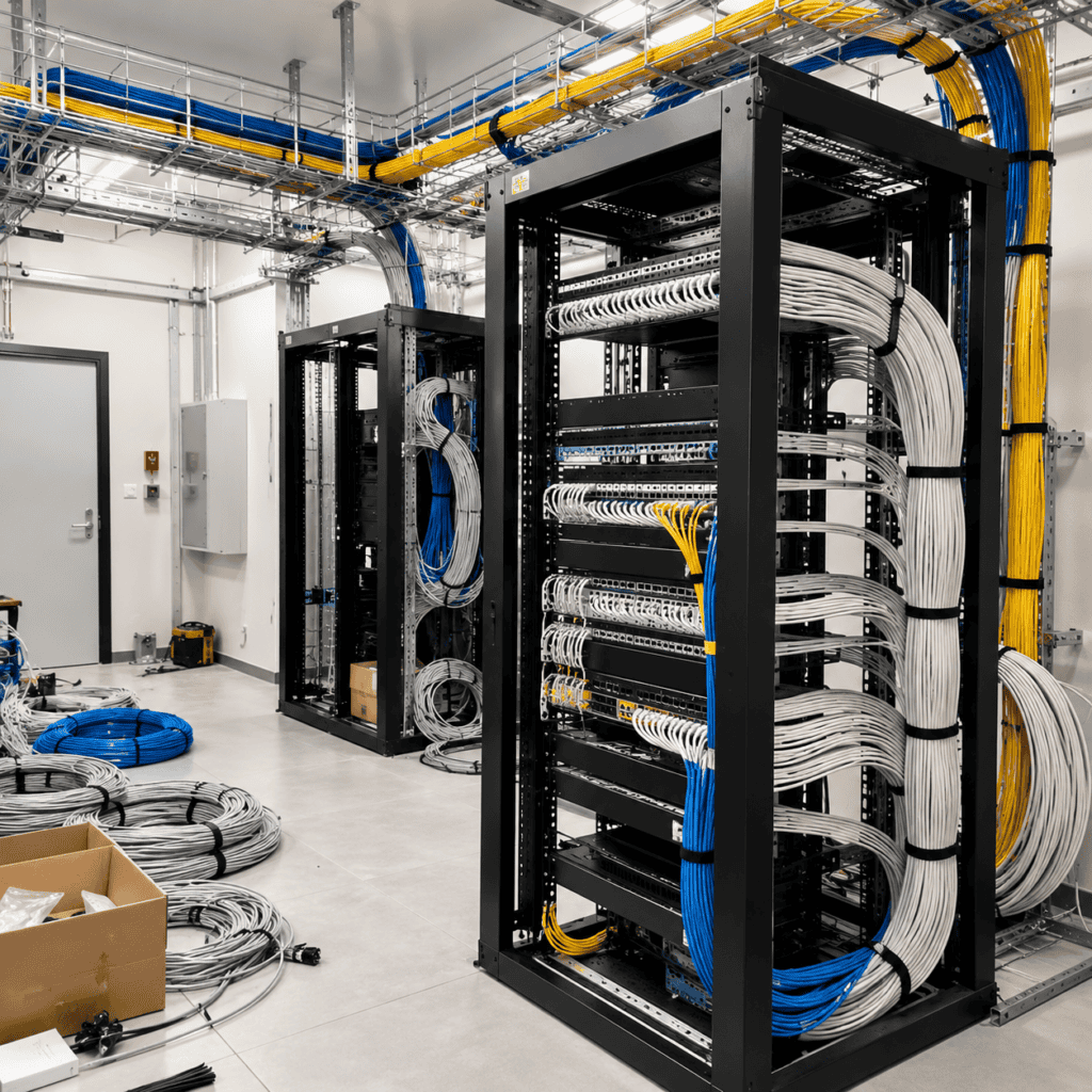 Serverrack og strukturert kabling Profesjonell installasjon av serverrack og strukturert kabling