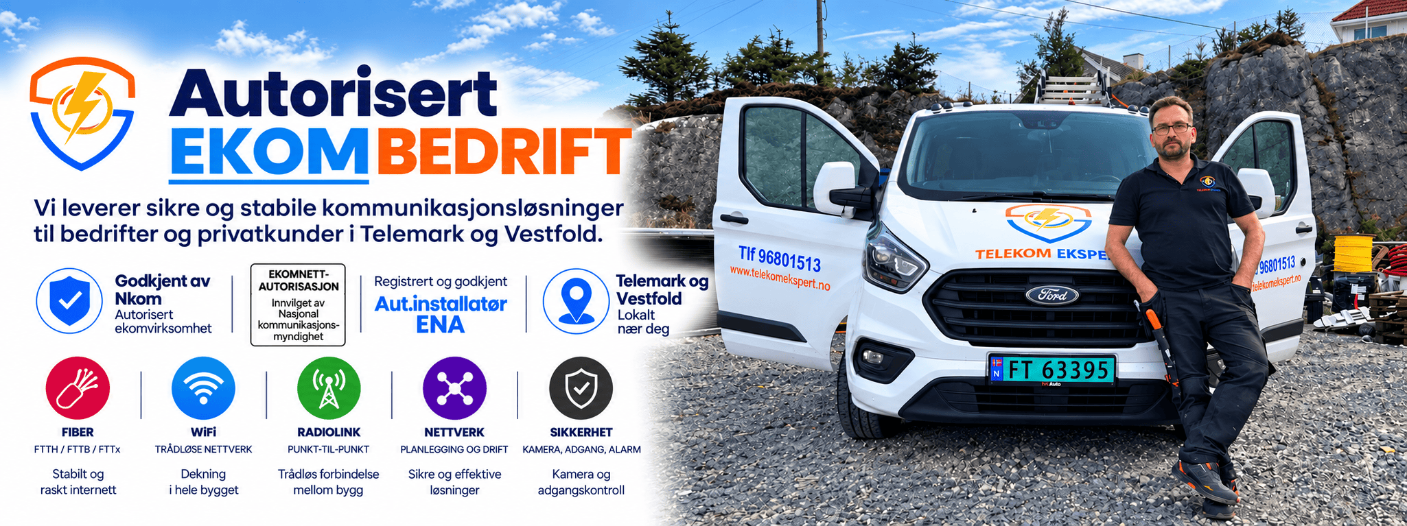Telekom Ekspert AS – Autorisert ekombedrift Autorisert ekombedrift i Telemark og Vestfold – Telekom Ekspert AS